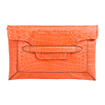 BORSA CLUTCH IN COCCODRILLO SALMONE