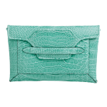 BORSA CLUTCH IN COCCODRILLO TURCHESE