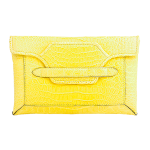 BORSA CLUTCH IN COCCODRILLO GIALLO CANARINO