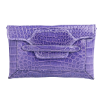 BORSA CLUTCH IN COCCODRILLO VIOLA